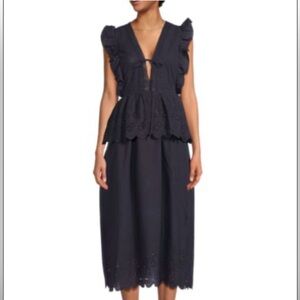 NWT- En Saison - Marin Eyelet Midi Dress - Size S
